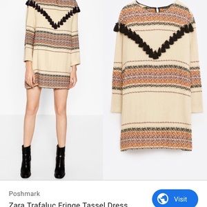 Zara trafaluc fringe tassel dres